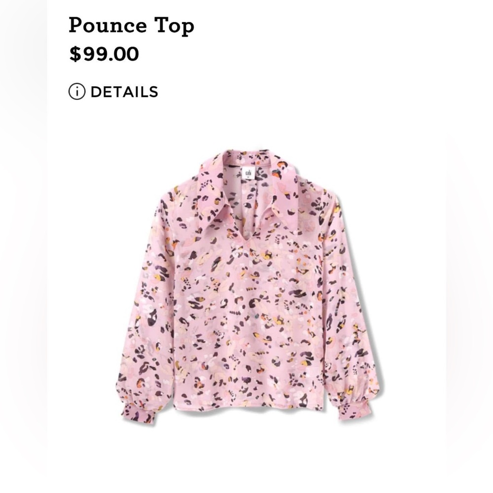 CAbi  Pounce Top
Style #6501